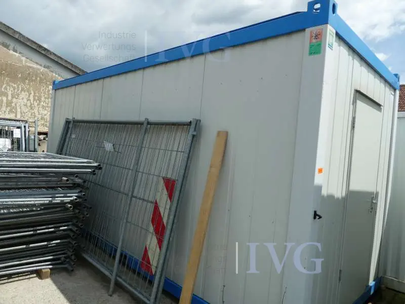 20' Raumcontainer (weiß/blau)